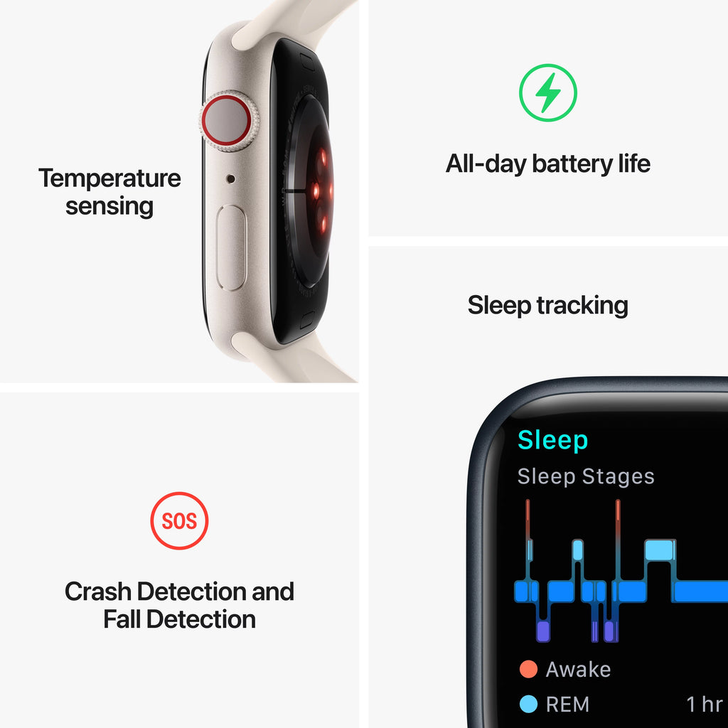Silver Aluminum Case with White Sport Band Smartwatch C172172