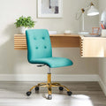 Armless Performance Velvet Office Chair T247