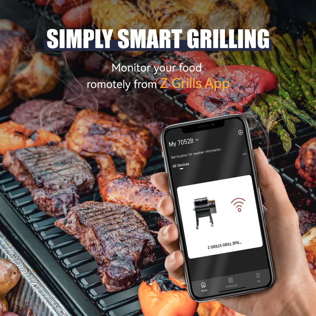 Wood Pellet Grill & Smoker with WIFI, PID Controller, 709 sq. in, Black R6998