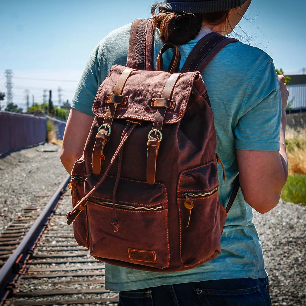 Vintage Canvas Military Backpack L882