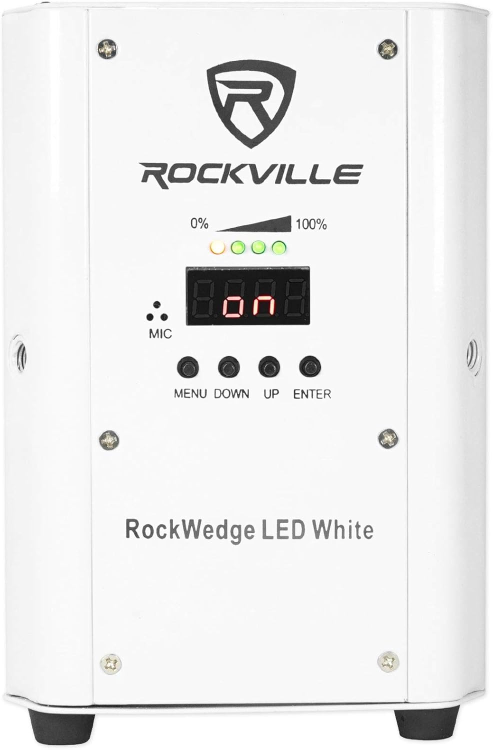 Rockville RGBWA+UV Rechargeable Wireless Wash DJ Up-Light in White B45457
