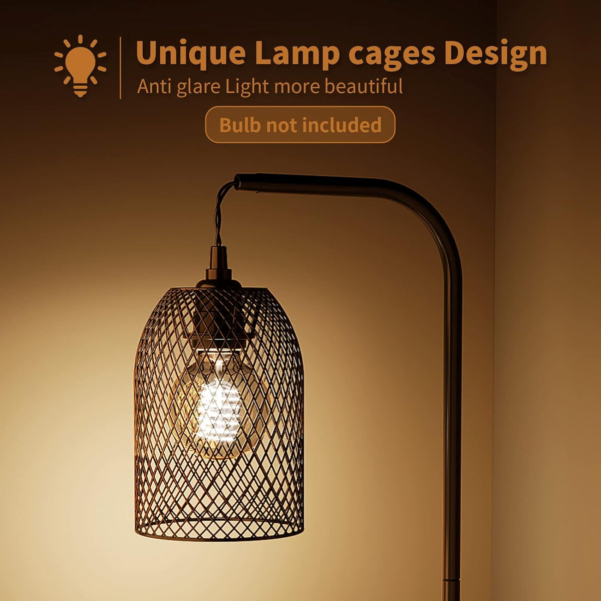Vintage Cage Design Floor Lamp with Foot Pedal Switch G48984