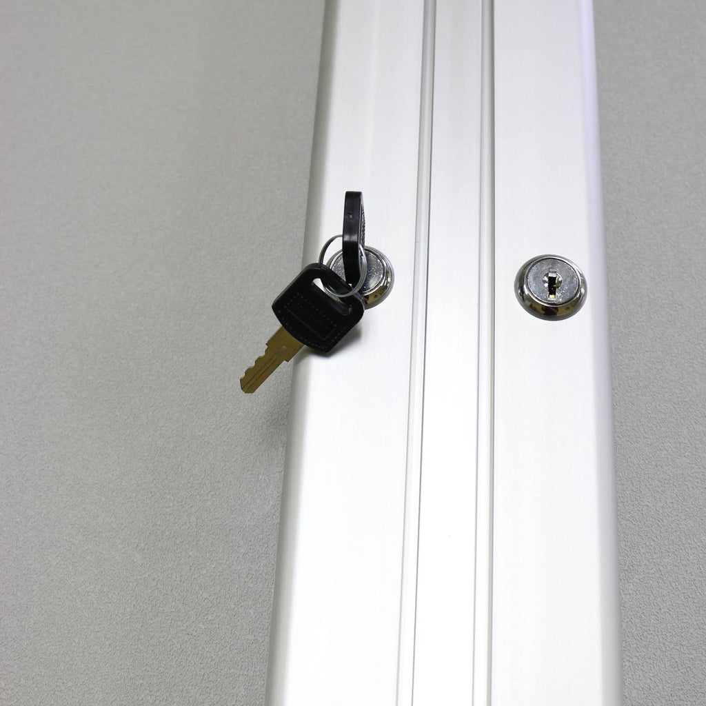 2 Door Enclosed Vinyl Bulletin Board Satin Frame Caramel N9856