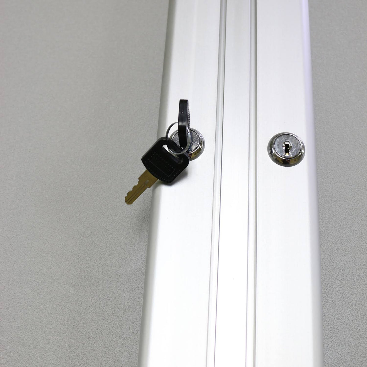2 Door Enclosed Vinyl Bulletin Board Satin Frame Caramel N9856