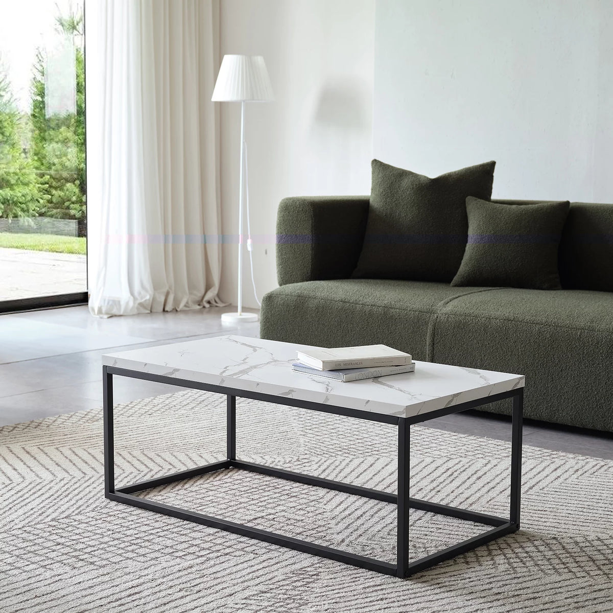 White Marble Coffee Table Z836410