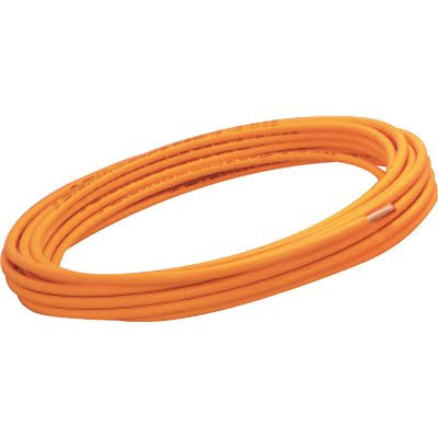 3/8 in. O.D. x 100 ft. Dehydrated Orange Plastic Coated Soft Copper Tubing W578246