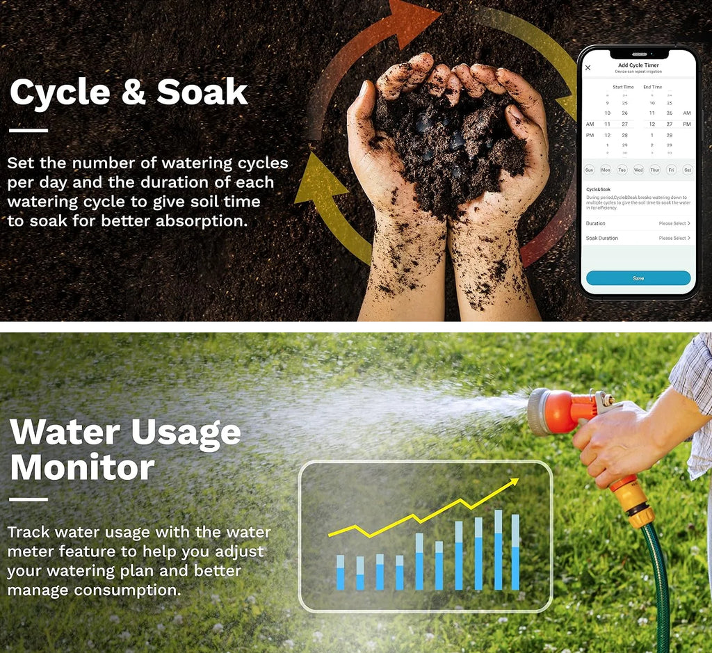 Wi-Fi Faucet Water Timer Controller with App & Voice Controls V96409