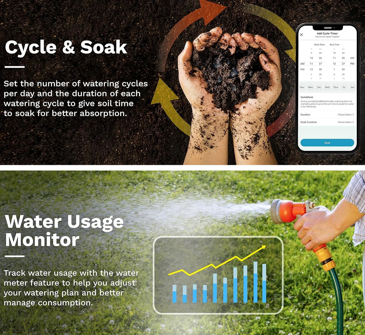 Wi-Fi Faucet Water Timer Controller with App & Voice Controls V96409