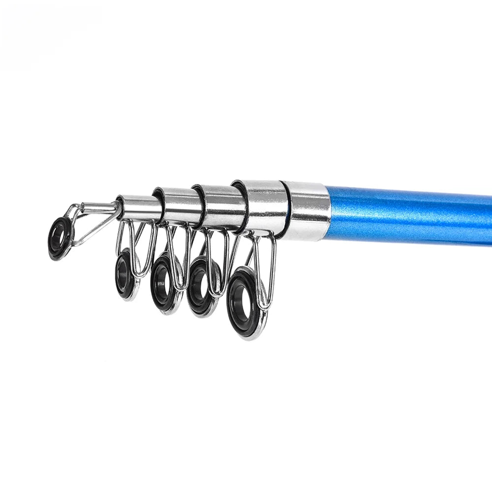 Telescopic Fishing Rod Reel Combo with Hooks Soft Lures Swivels Storage Bag D627585