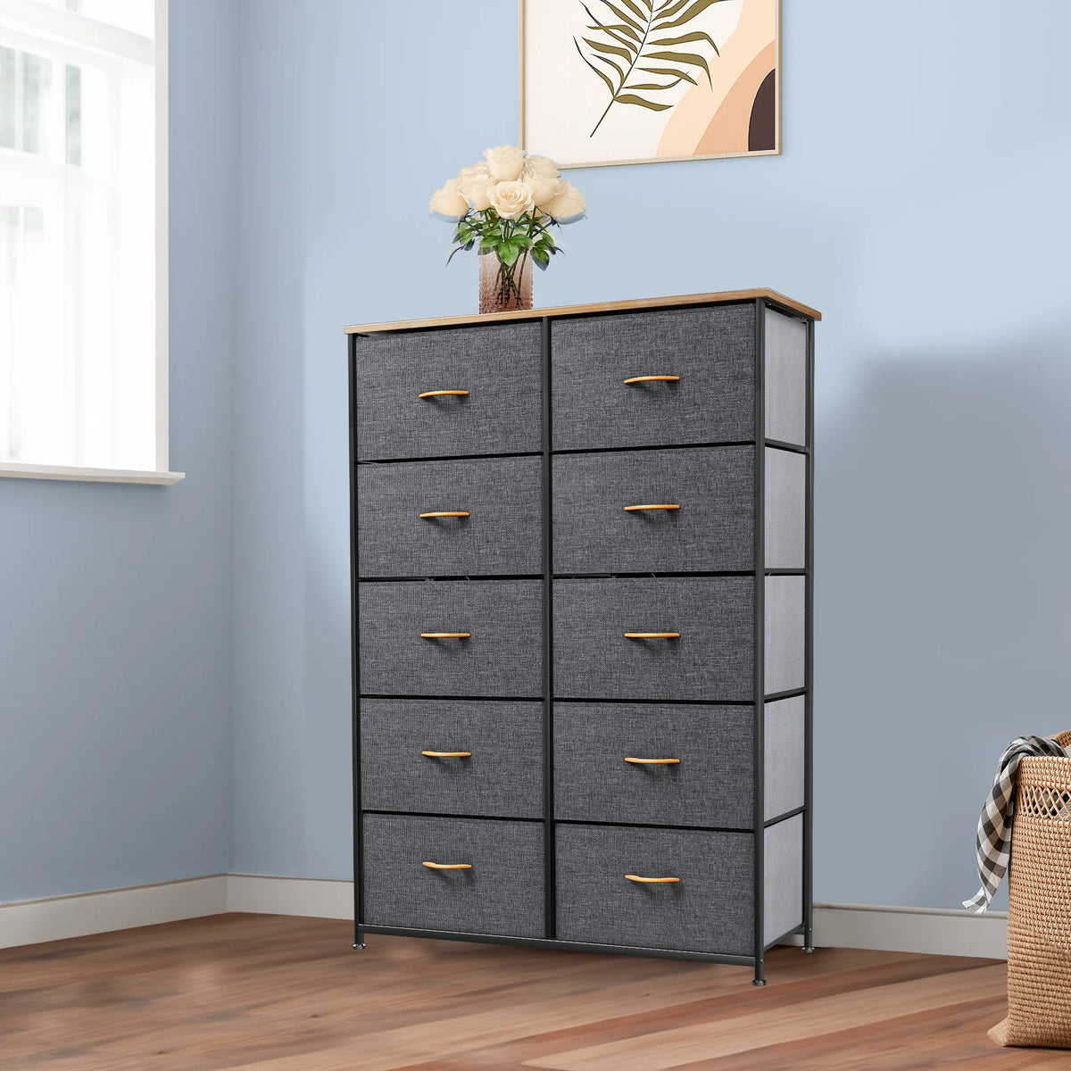 10 Drawer Fabric Storage Dresser T132016