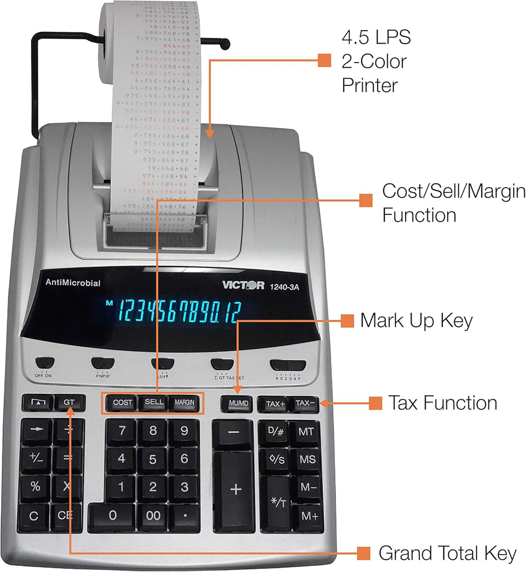 12 Digit Heavy Duty Commercial Printing Calculator Z925
