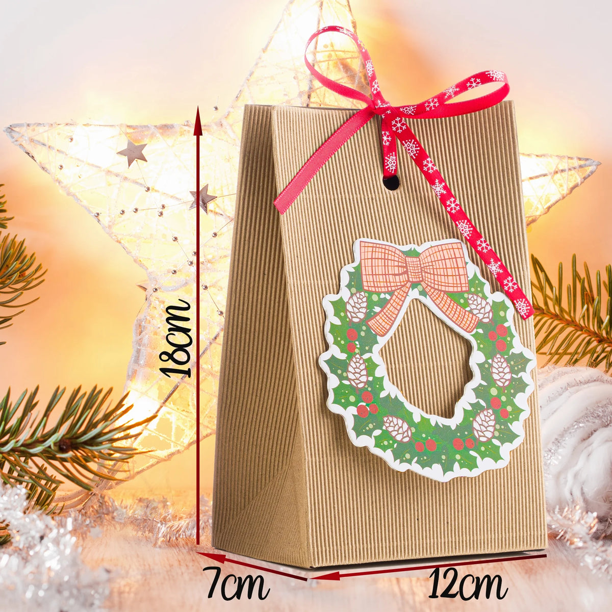 12 Pieces Reusable Craft Paper Christmas Gift Boxes P140227