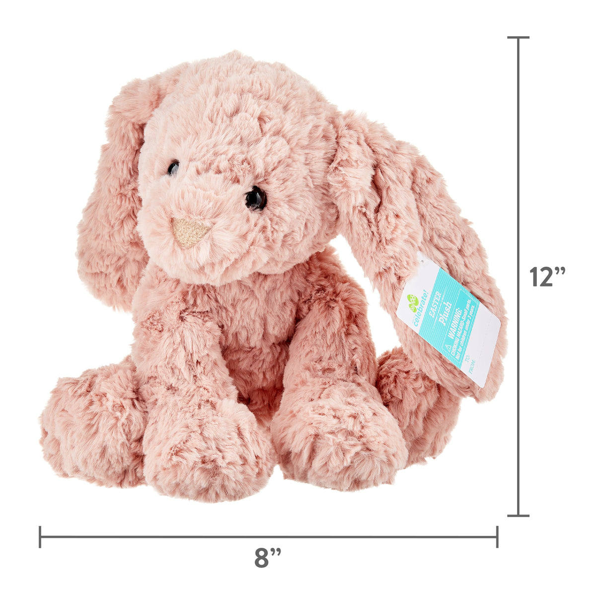 Pink Plush Bunny, 12 in D17349