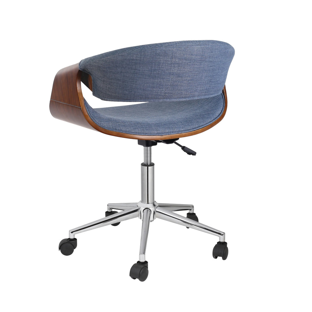 Blue Upholstered Adjustable Office Chair K965137
