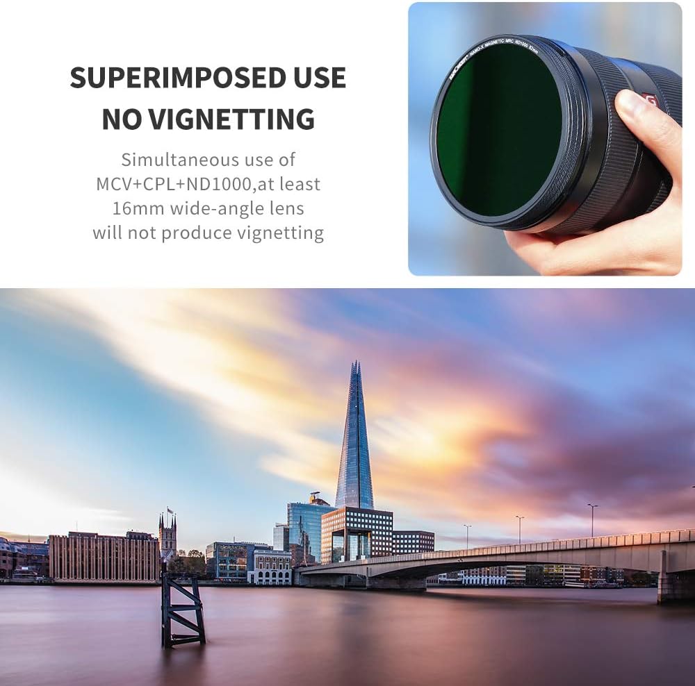 82mm Magnetic Lens Filter Kit MCUV CPL Neutral Density ND1000 Multi-Coated Optical Glass A9109