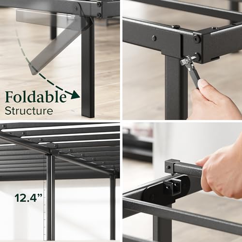 14 Inch Black Metal Platform Bed Frame, Twin R3753