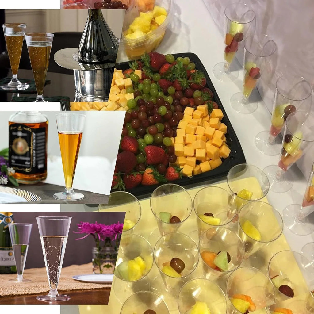 12 Oz Clear Disposable Plastic Champagne Flutes R6147