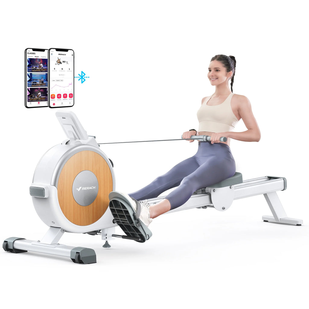 White Magnetic Rowing Machine L522
