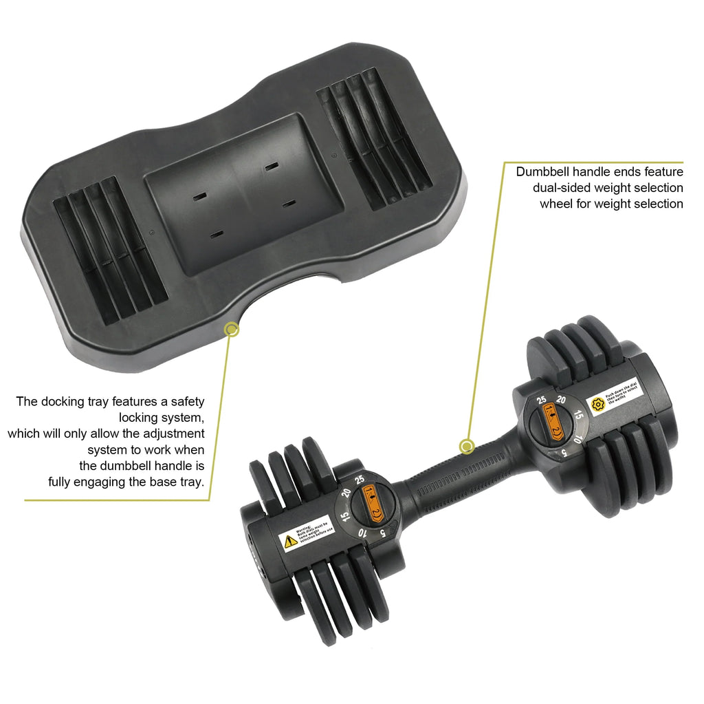 10-30lb Adjustable Dumbbell Pair with Stand J97921
