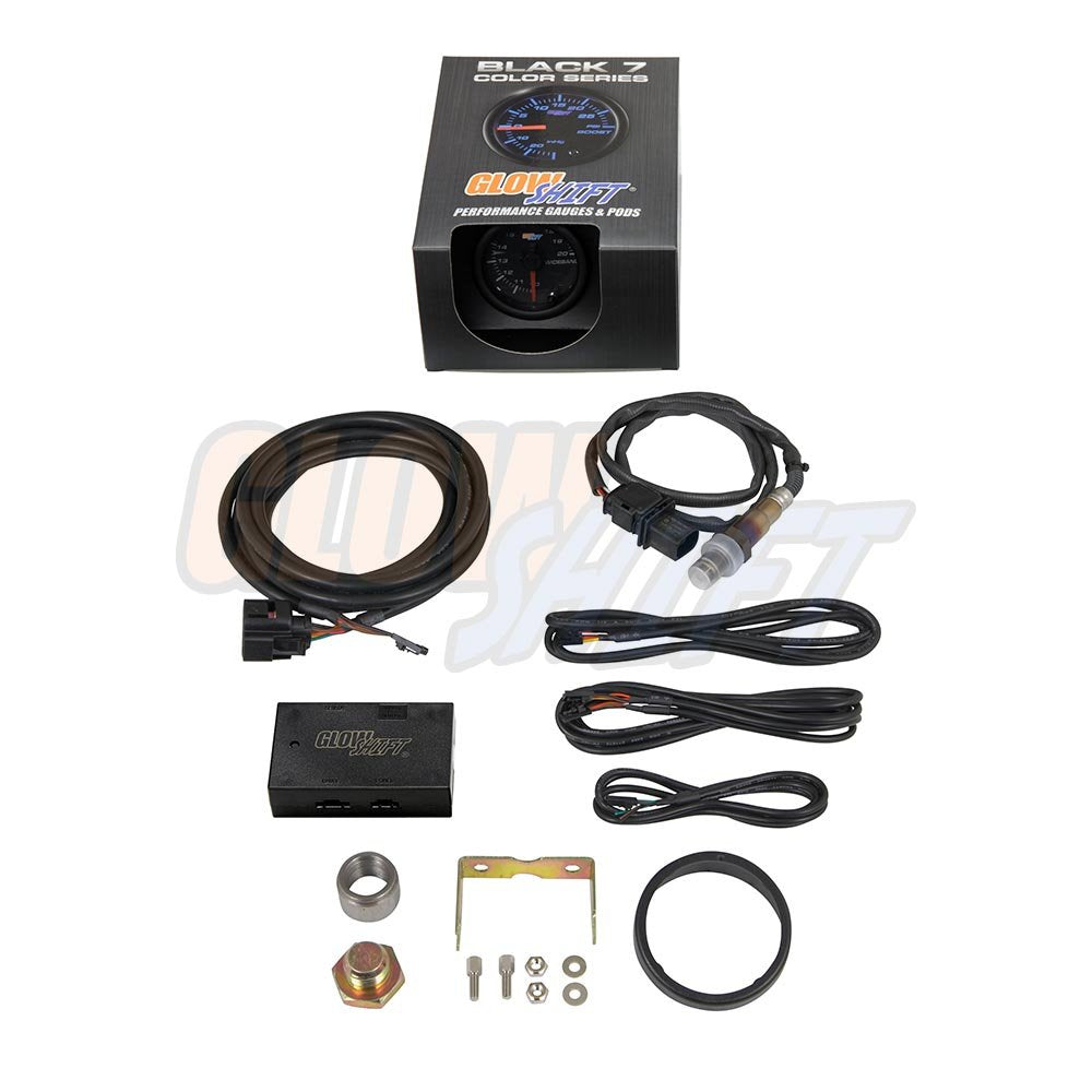Black 7 Color Analog Needle Wideband Air / Fuel Ratio AFR Gauge 2-1/16" 52mm A5005