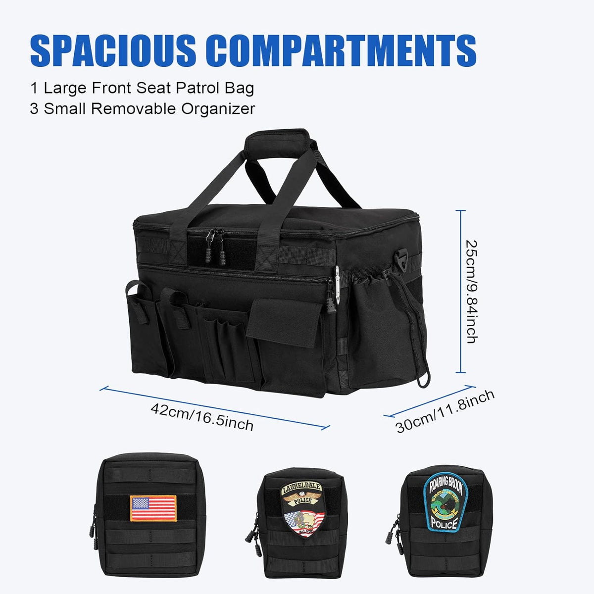 Police Tactical Bag Front Seat Patrol Organizer K511