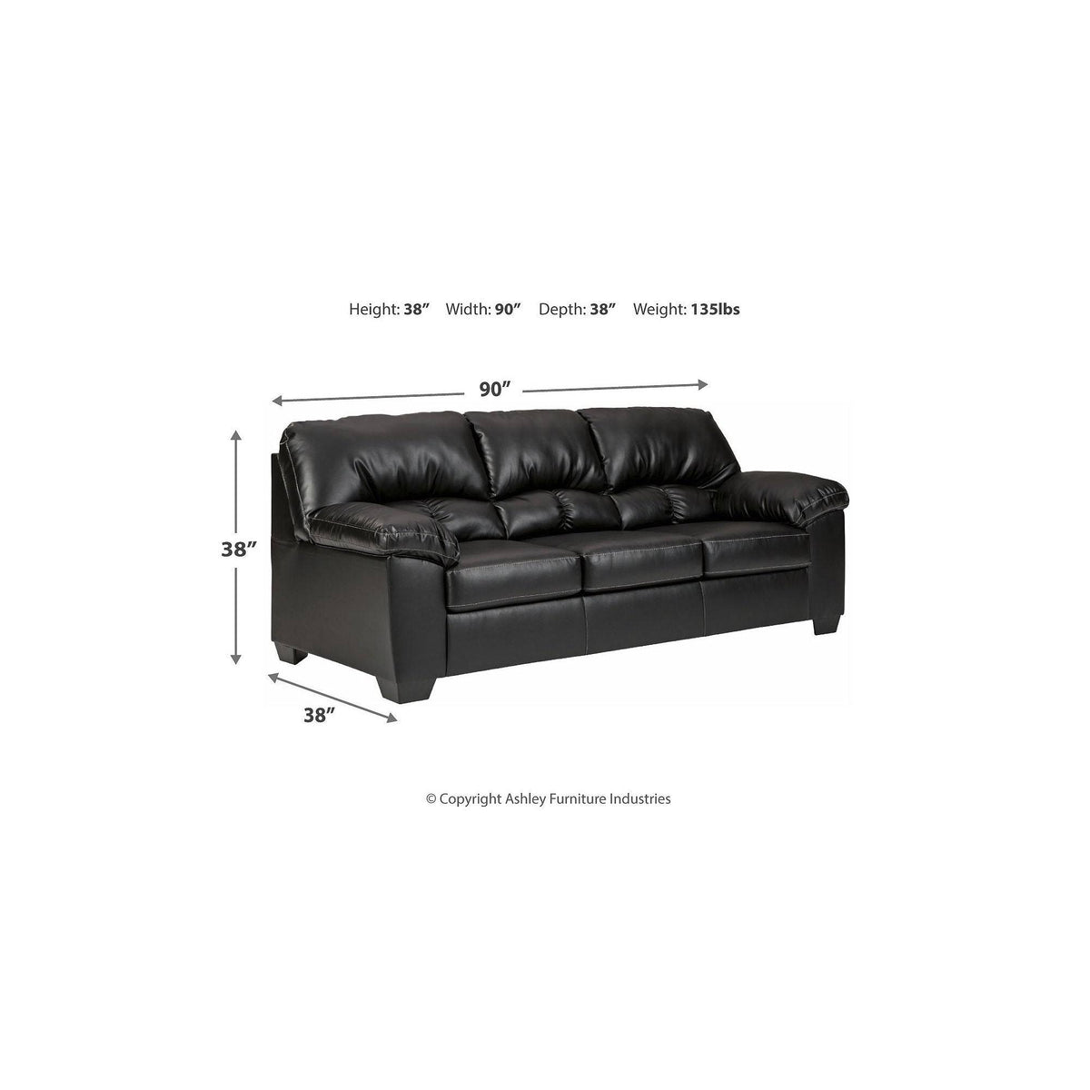 Black Sofa B225293