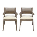 Acacia Wood Dining Chairs with Cushion, Set of 2 P972