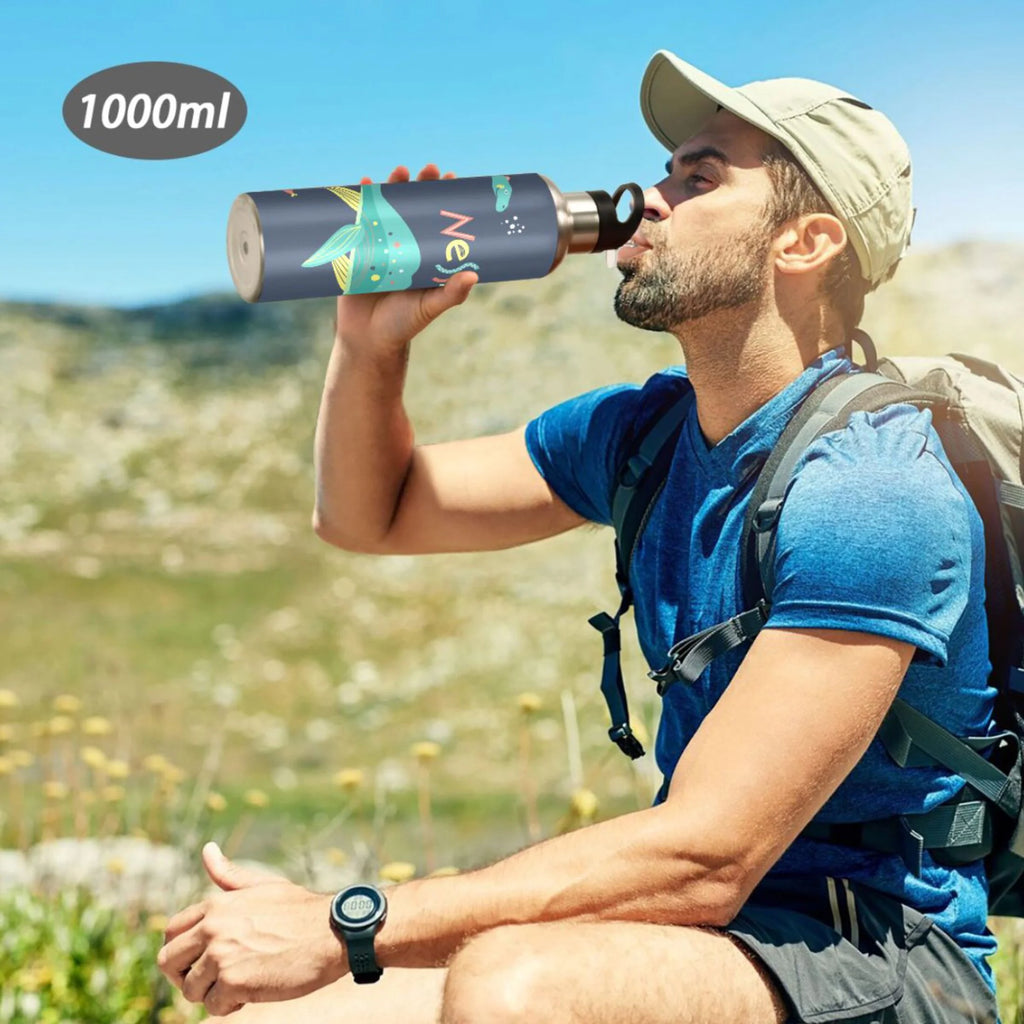 20 OZ Vacuum Insulated Stainless Steel Water Bottle with Straw Lid V5655