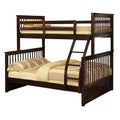 Twin Over Full Wooden Bunk Bed with Slatted Headboard C5129