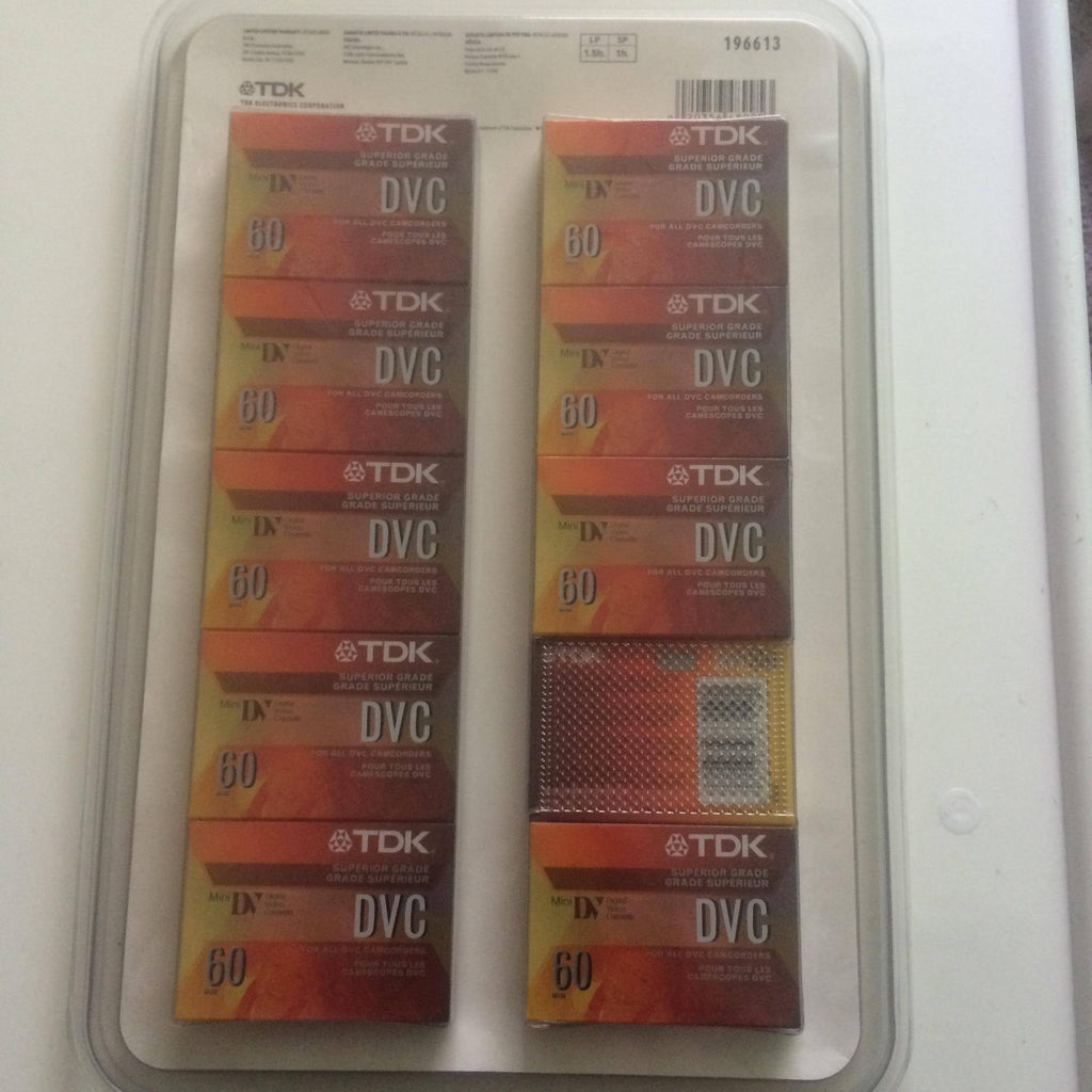 10 Pack 60 Minute Mini DV Digital Video Cassette Y674392