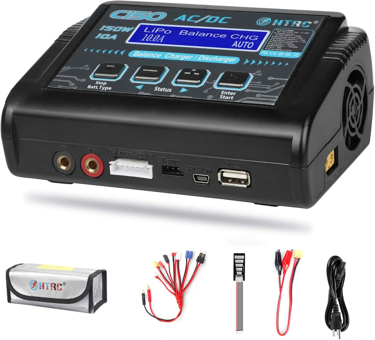 150W 10A 1-6S AC/DC Balance Charger Discharger O788