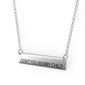 Sterling Silver Bar Pendant Necklace G7125