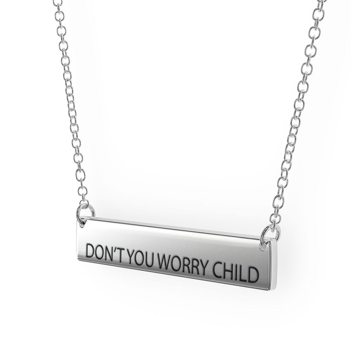 Sterling Silver Bar Pendant Necklace G7125