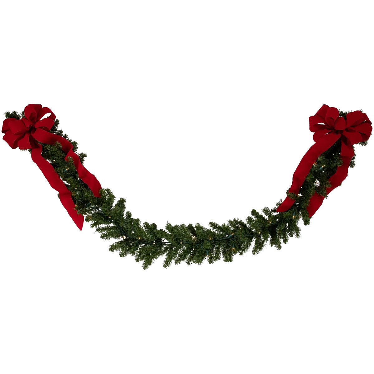 50' Prelit Artificial Christmas Garland with Clear Lights F617